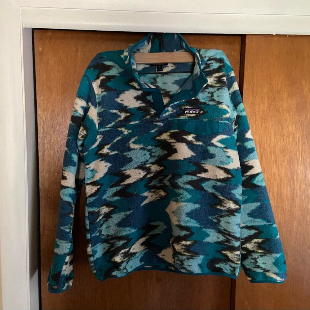 Patagonia synchilla snap-t, fleece pullover, size small